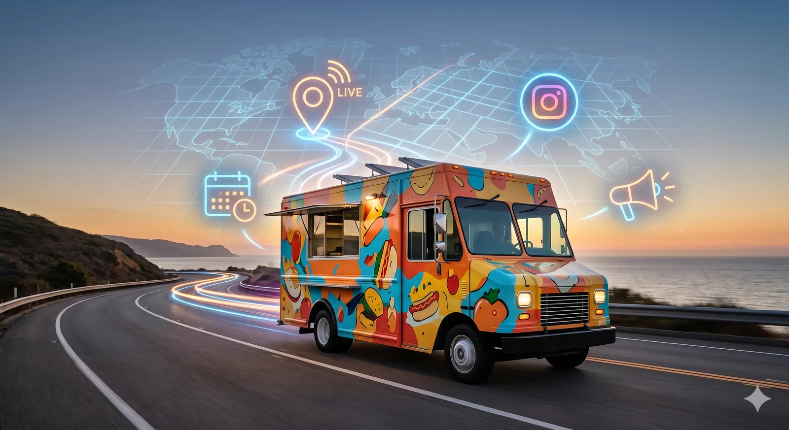 Presença digital para food truck: o guia de quem não tem endereço fixo